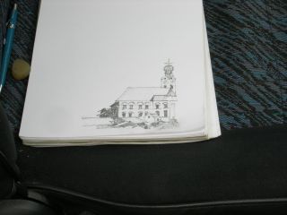 Kirche von Reckingen: Zeichnung
